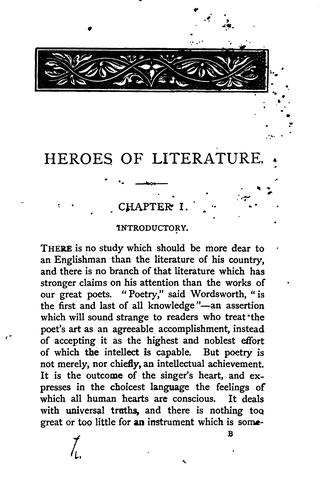 Heroes of literature, English poets
