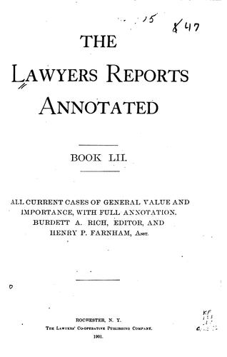 Lawyers' Reports Annotated