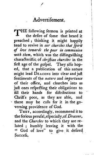 Christian love, as exemplified by the first Christian Church, a sermon