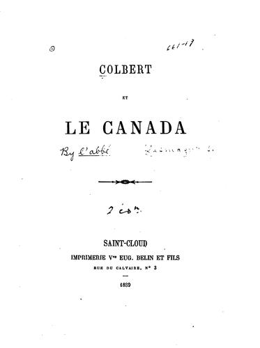 Colbert et le Canada