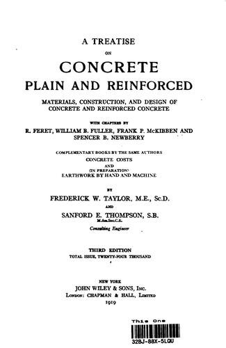 A TREATISE ON CONCRETE PLAIN AND REINFORCED