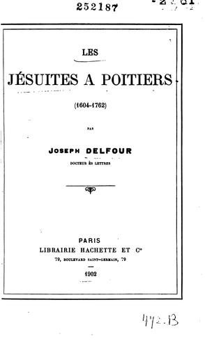 Les jésuites à Poitiers (1604-1762)