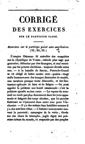 Corrigé des exercices sur le participe passé