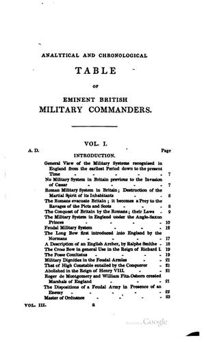 Lives of the Most Eminent British Military Commanders