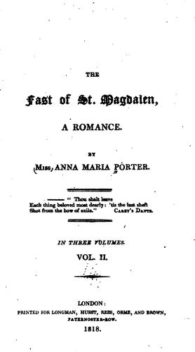 The Fast of St. Magdalen: A Romance