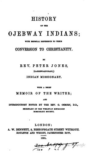 History of the Ojebway Indians