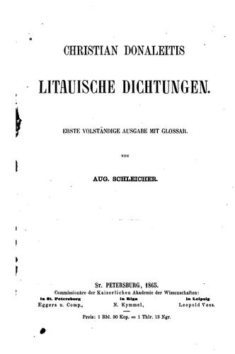 Litauische Dichtungen