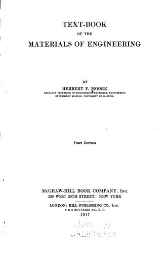 Text-book of the Materials of Engineering