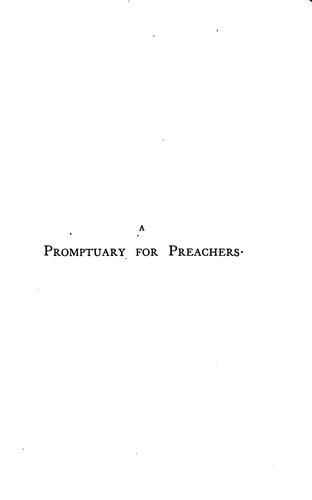 A Promptuary for Preachers