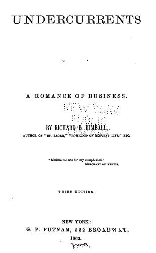 Undercurrents of Wall-Street: A Romance of Business