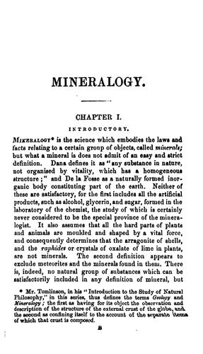 The rudiments of mineralogy