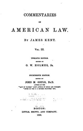 Commentaries on American Law