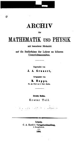 Archiv der Mathematik und Physik