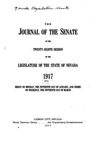 Journal of the Senate, of the ... Legislature of the State of Wisconsin