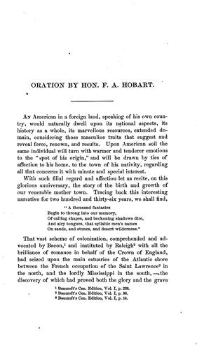 Fiftieth Anniversary of the Incorporation of the Town of Belmont, Massachusetts: Thursday, June ..
