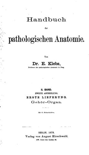Pathologische Anatomie des Ohres