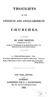 Thoughts on the Anglican and Anglo-American Churches