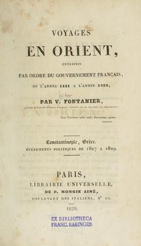 Voyages en Orient