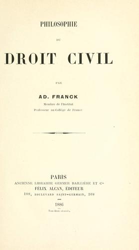 Philosophie du droit civil
