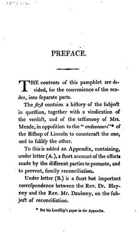 A Reply to a Paper Circulated Under the Name of the Lord Bishop of Lincoln: Circulated Under the ..