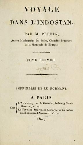 Voyage dans l'Indostan