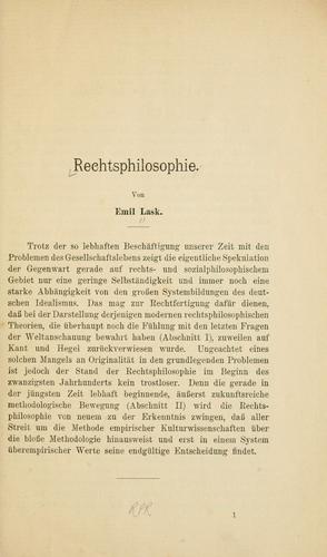 Rechtsphilosophie