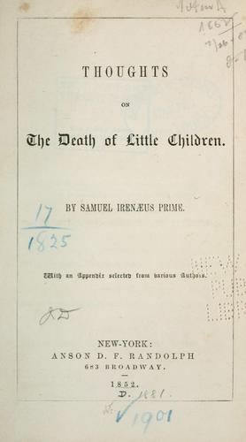 Thoughts on the death of little children