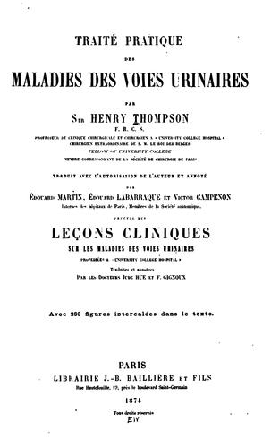 Traité pratique des maladies des voies urinaires