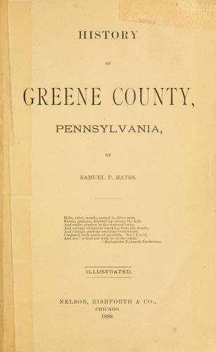 History of Greene County, Pennsylvania