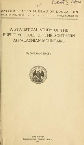A statistical study of the public schools of the southern Appalachian mountains