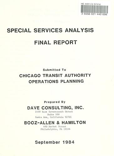 Special services analysis