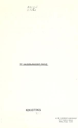 [Abstracts of the] Carthew Yorstoun family [genealogy