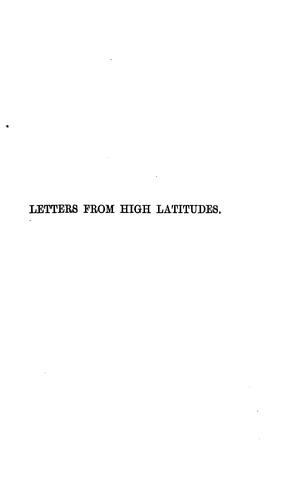 Letters from high latitudes