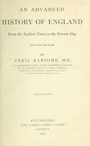 An advanced history of England