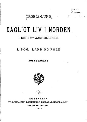 Dagligt liv i Norden i det sekstende aarhundrede