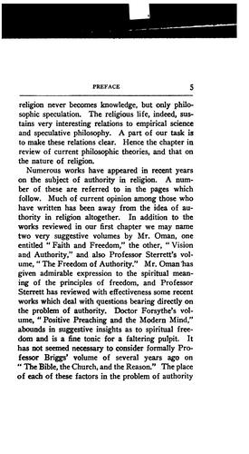 Freedom and Authority in Religion