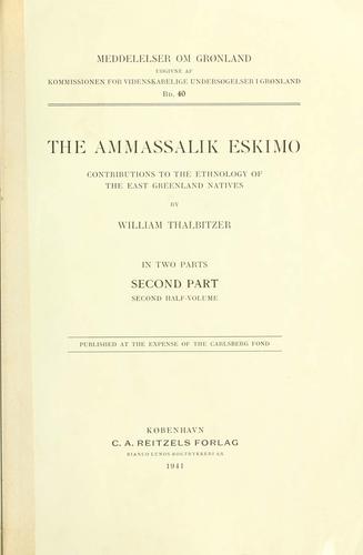 The Ammassalik Eskimo