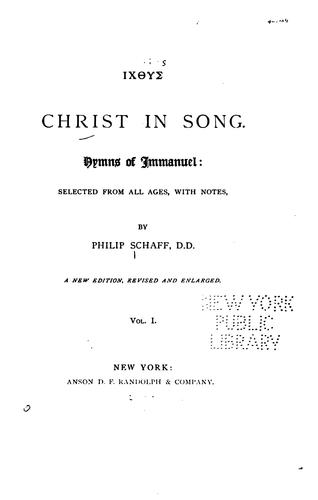 Christ in Song: Hymns of Immanuel