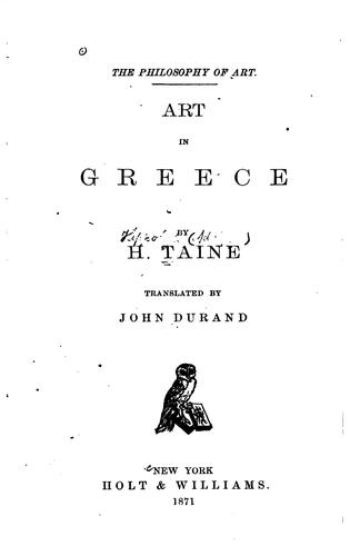 The Philosophy of Art: Art in Greece
