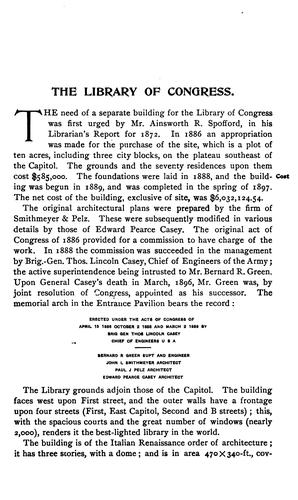 Library of Congress and the Interior Decorations: A Practical Guide for Visitors ;