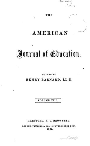 American Journal of Education (1855-1882).
