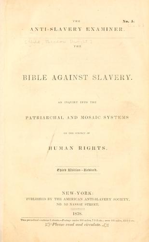 The Bible against slavery