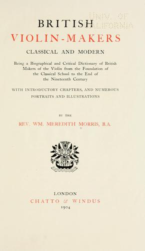 British violin-makers classical and modern