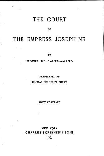 The Court of the Empress Josephine