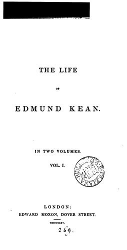 The life of Edmund Kean [by B.W. Procter]