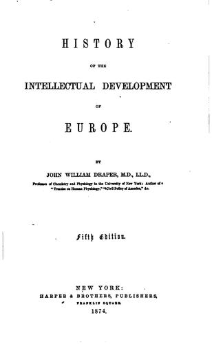History of the intellectual development of Europe