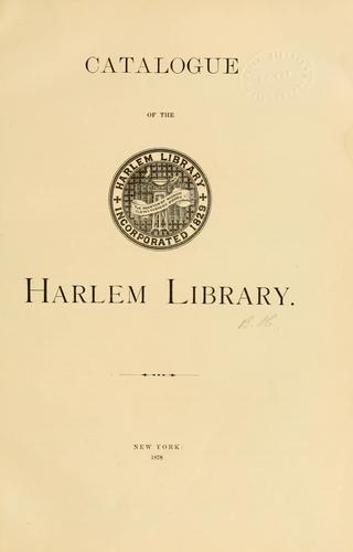 Catalogue of the Harlem Library