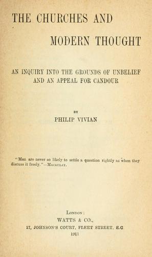 The churches and modern thought