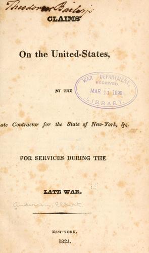 Claims on the United States