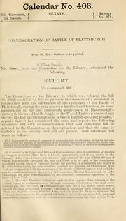 Commemoration of battle of Plattsburgh ..
